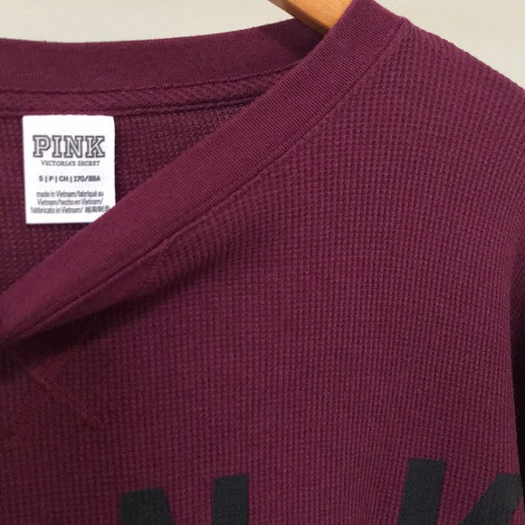 PINK | Crop Waffle-Knit Tee - Picture 2 of 8